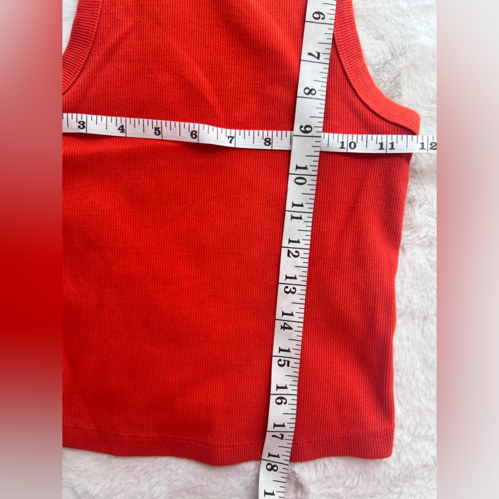 Maeve Red Ribbed Tank Top - Picture 5 of 7